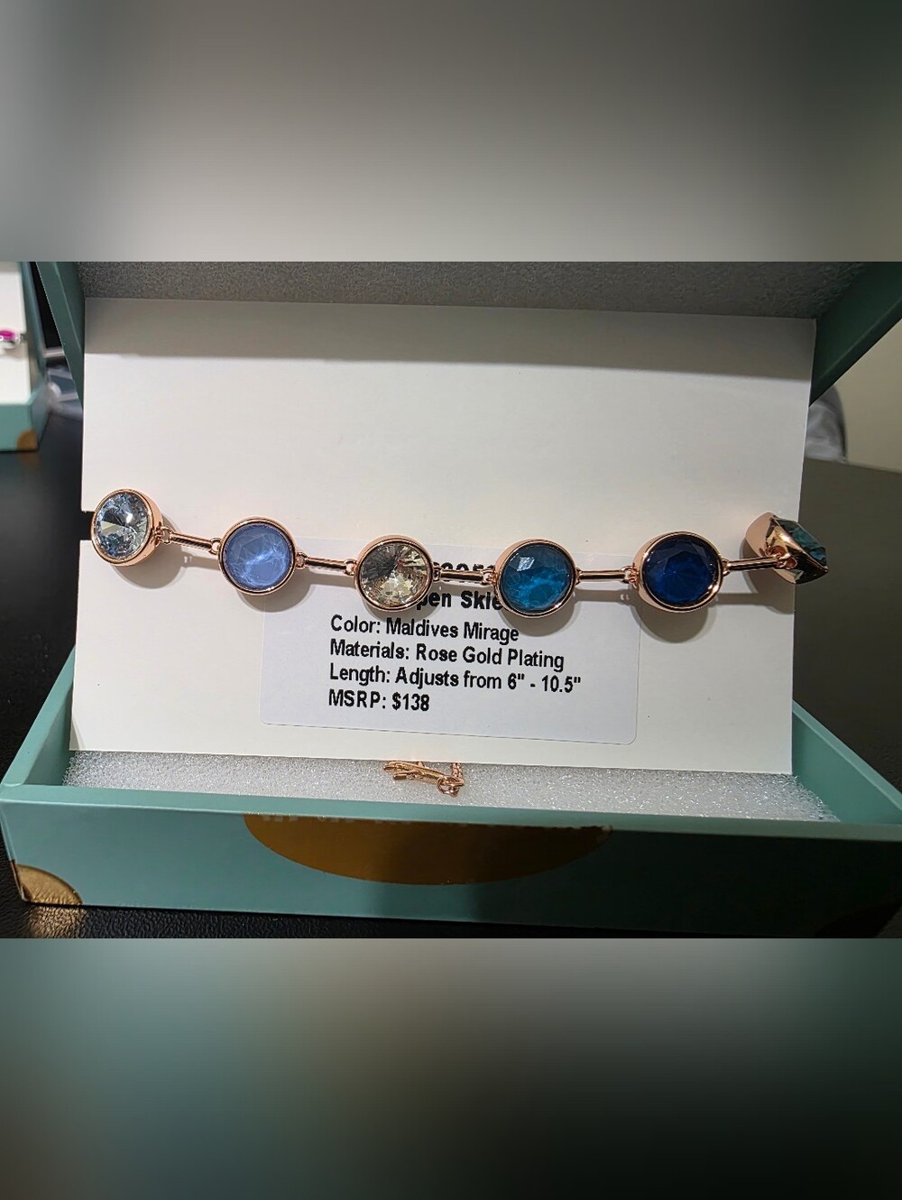 Rose Gold Plated Jewel Candy Bracelet - Maldives Mirage